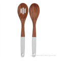 one set wooden kitchen utensils